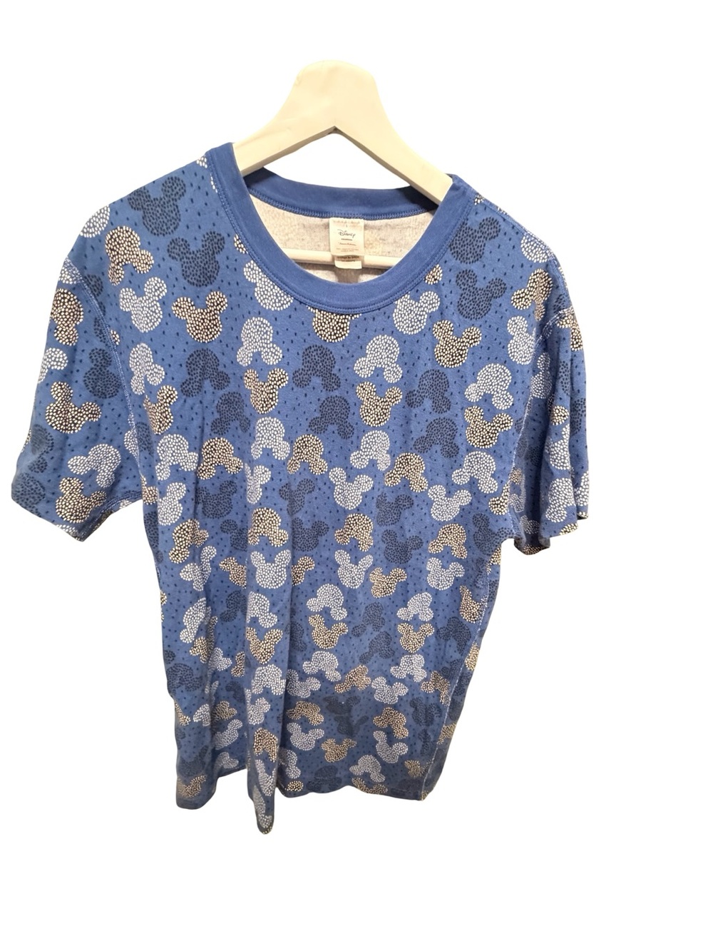 Disney Hanna Andersson Mickey Mouse Allover Print Pajama Top Blue Sz L